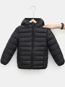 Lightweight Cotton Jacket for Kids, Autumn and Winter Wear, Warm and Portable Outdoor Clothing, Casual Zipper Coat
