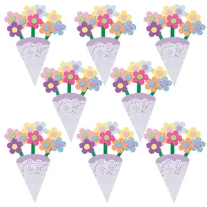 6 1/4" x 9 1/4" Bulk Spring Flower Bouquet Craft Kit -  Makes 48