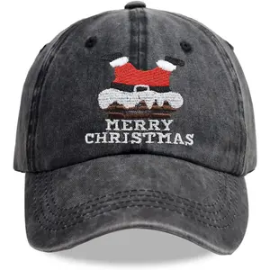 Christmas Decorations for Men Women, Xmas Baseball Cap, Embroidered Hat Gifts for New Year Festive Supplies
