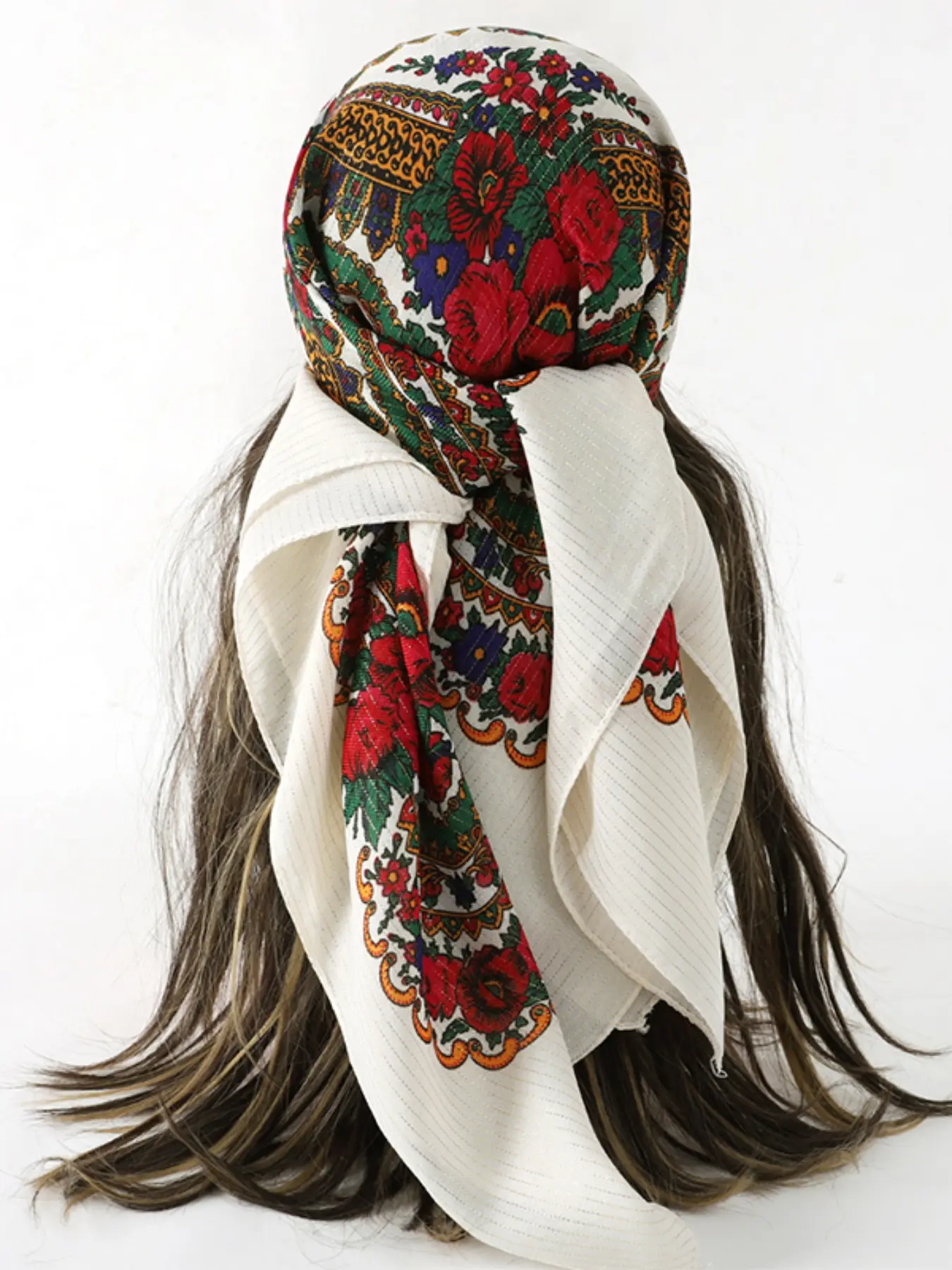 Women's Fashion New Headscarf Scarf 70x70cm Small Square Towel, Floral Print Scarf, Boho Floral Scarves, Polyester Scarf, Versatile Headscarf, Stylish Accessory for All Seasons, Bandana Perfect Gift Idea