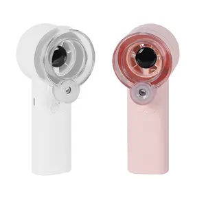 ortable Handheld Misting Fan, USB Rechargeable Personal Mini Spray Fan with Nano Atomization, 3 Speeds, Compact Pocket Size Cooling Fan for Summer Outdoor, Travel, Gym, Beach (Pink/White)