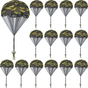 3-piece Camouflage Parachute Toy Set, Free Throwing Parachute Toy, Outdoor Flying Gift, Parachute Does Not Require Batteries, Suitable for Outdoor Use