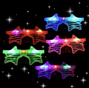 12 PC LED Star Shutter Glasses Flashing Sunglasses Party Favors with Unique Shutter-Frame and Vibrant Colors for Glow Parties & Concerts