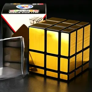 Gold 3x3 Speed Magic Cube Smooth Rotation Brain Puzzle Toy Gift for Kids Adults