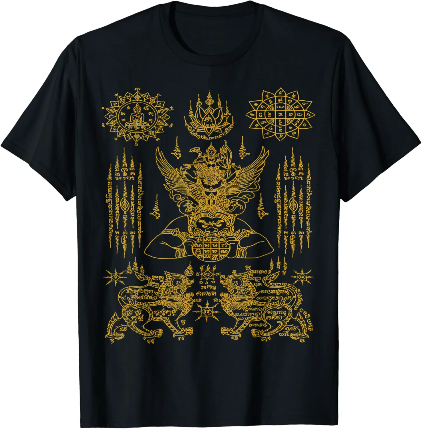 Sawadee Thai Traditional Sak Yant Thai Twin T Muay Thai T-Shirt - Phoebeumba Shop 74B09L2DP5V7