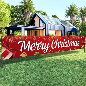 Huge Outdoor Merry Christmas Banner, 120x20 Inch Yard Sign for Holiday Decorations, Gifts Perfect for Home & Office Festive Celebrations