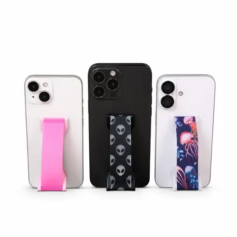 PRO GLOW IN THE DARK - Magnetic Phone Grip Accessories Landscape Cellphone Magnetic Stand Phone Selfie Stick Handle Metal Smartphone Silicone