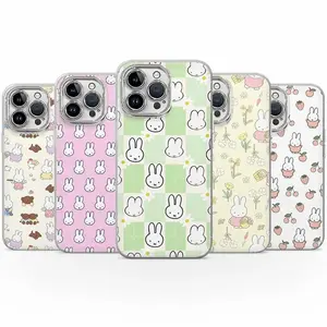 Miffy Bunny Phone Case, Cute Minimalist Design, Soft TPU Gel Cover