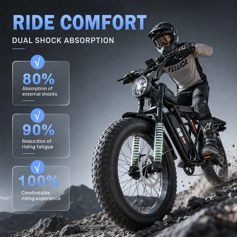 S9 dual shock suspension riding comfort