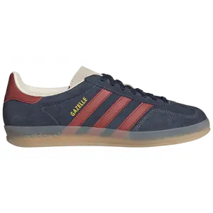 Adidas Originals Men's Gazelle Indoor Sneakers, Legend Ink / Preloved Ruby / Wonder White, JH5404