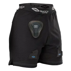 Shock Doctor Women's Core Loose Hockey Short with Pelvic Protector Athletic Bottoms for Female Athletes Ventilated Mesh Fabric Mid-Rise Cut 100% Polyester