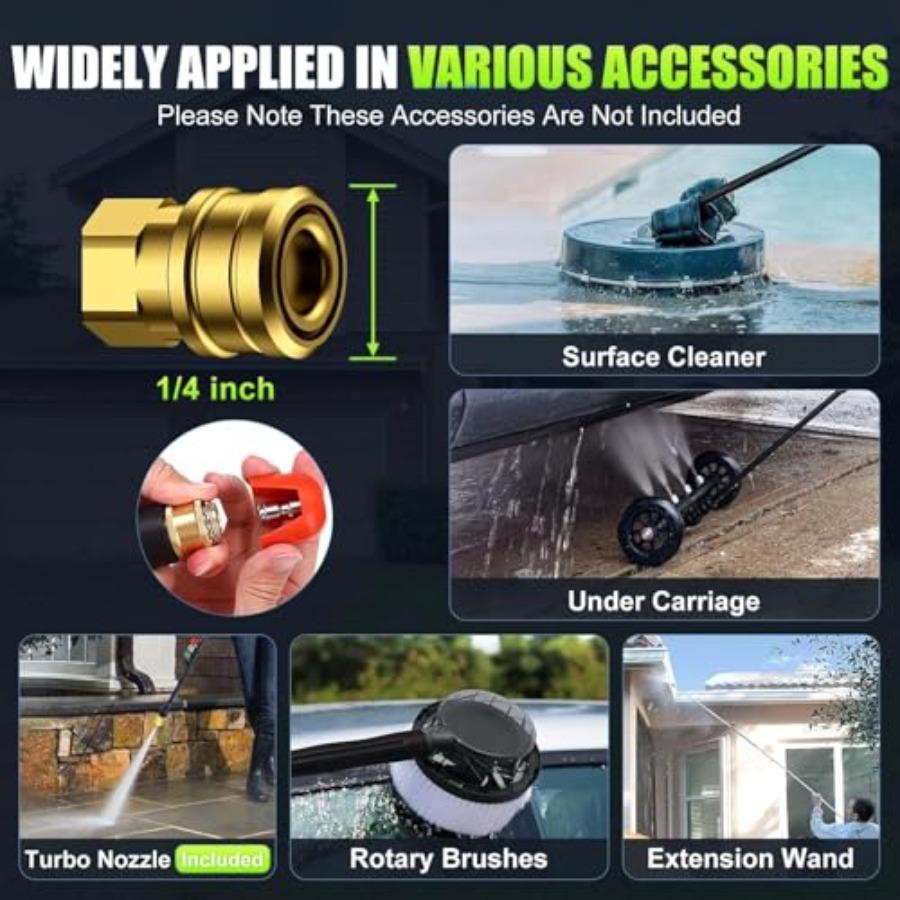 5000 PSI Professional Electric Pressure Washer4.0 GPM Heavy Duty Power Washer with 4 Nozzles Foam Cannon 33FT Hose and 500ml So