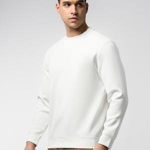 Fioboc Men's Modal Blend Long Sleeve Panel Sweatshirt, Fall Casual Top Style, Wrinkle Resistant Easy Daily Wear