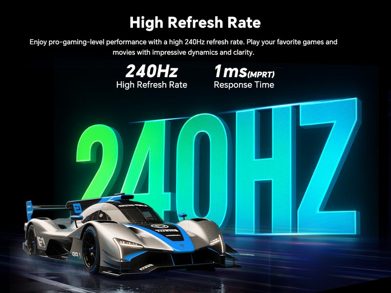 KTC 27" 1080P FHD 240Hz Gaming Monitor, Fast IPS Computer Monitor with Adaptive Sync, HDR10, Height Pivot Tilt Adjustable, Vesa Mount, HDMI/DP/USB, H27F7