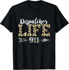 Dispatcher Life 911 Operator America Flag Thin Yellow Line T-Shirt，Casual Women's Short Sleeve ,trendy casual tops,vintage graphic ,Gift,Unisex ,100 cottont shirt Summer Womenswear Birthday Clothes Coat Light Soft Sun