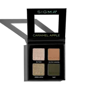 Sigma Beauty Caramel Apple Eyeshadow Quad - 4 Pigmented Shades, Matte/Creamy/Metallic Finishes, Smooth Blendable Formula for Versatile Lid Makeup Looks