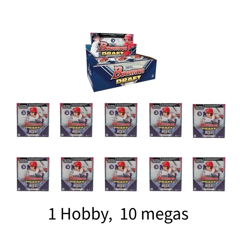 BREAK #282 PYT (x10)-2025 bowman Draft megas, (x1)- 2025 bowman draft hobby