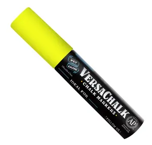 VersaChalk Neon Yellow Liquid Chalk Marker Jumbo - 15 mm tip