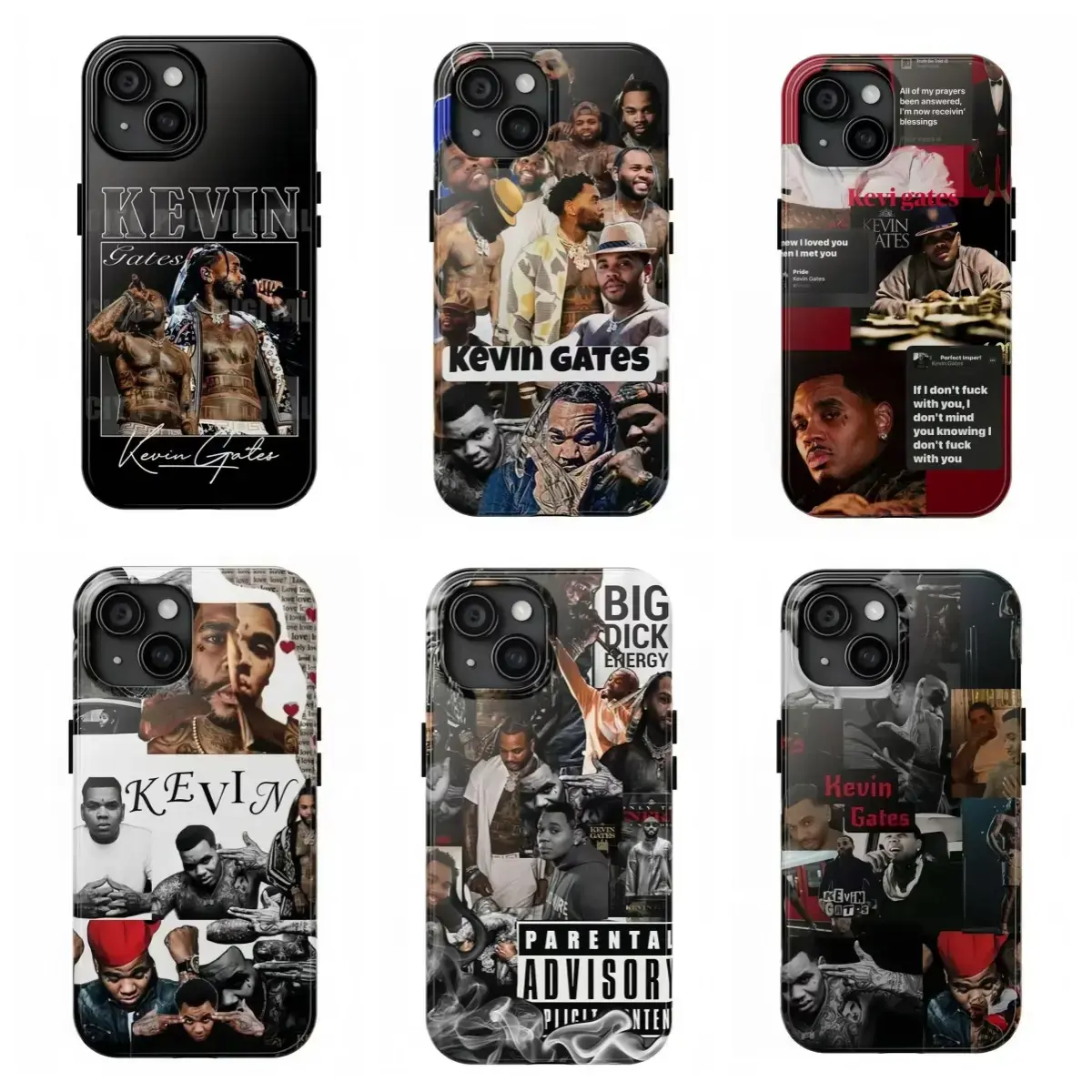Edgy K-Kevin Gates Phone Case Trendy Hip Hop Phone Case Perfect Gift for Fans Her/Him Compatible for iPhone 11 12 13 14 15 16 17 Pro Max Plus Air Mini Rap Concert Merch Core Streetwear Vibe Unbreakable Tough Casing Frame