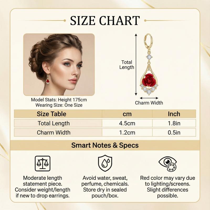 Rose Drop Earrings Golden Sparkling Crystal Tassel Design, Chic Elegant Fashion Jewelry Water Drop Earrings for Women 2025