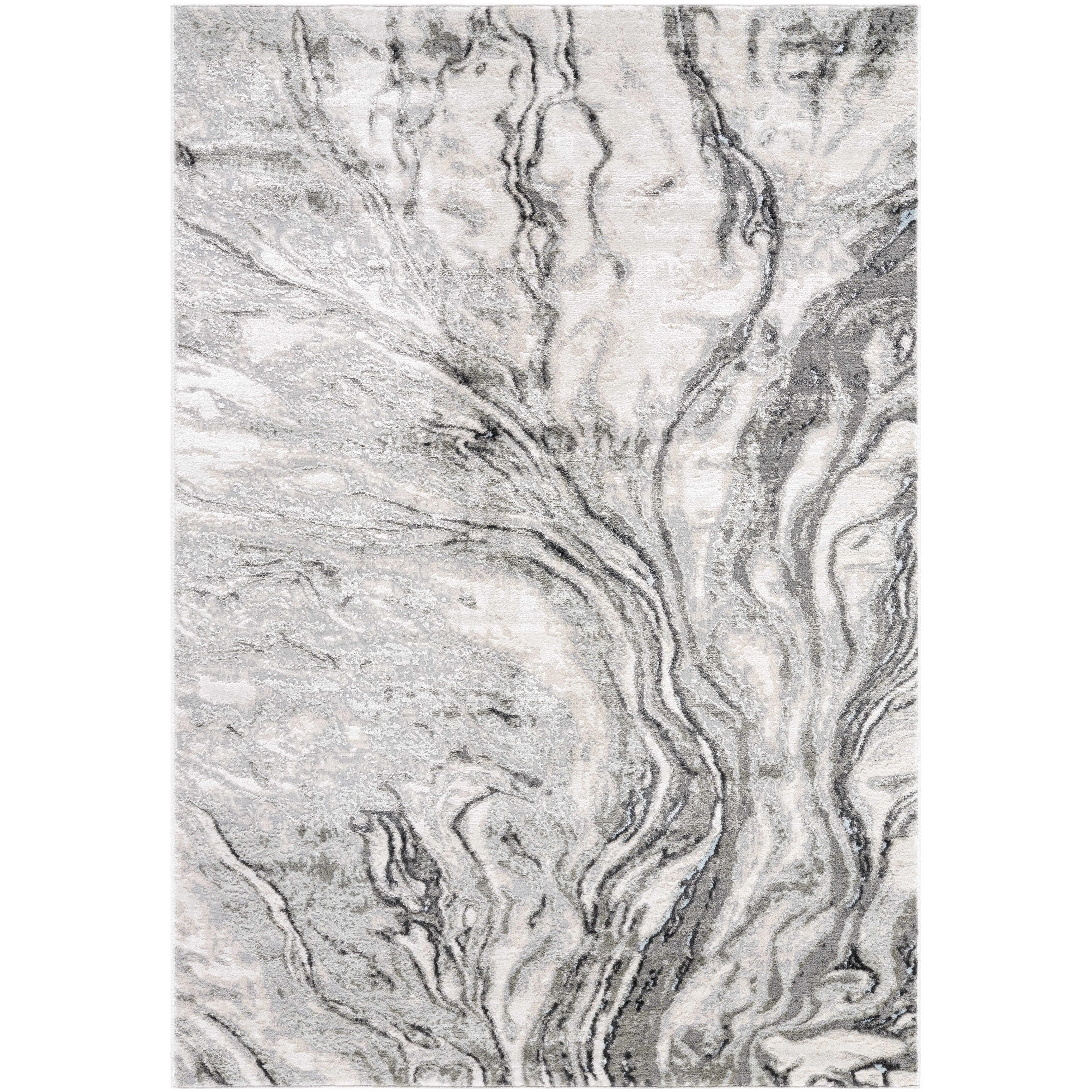 Brandi Gray Marble Area Rug