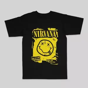 Nirvana T-shirt Smile Band Logo New Official Unisex
