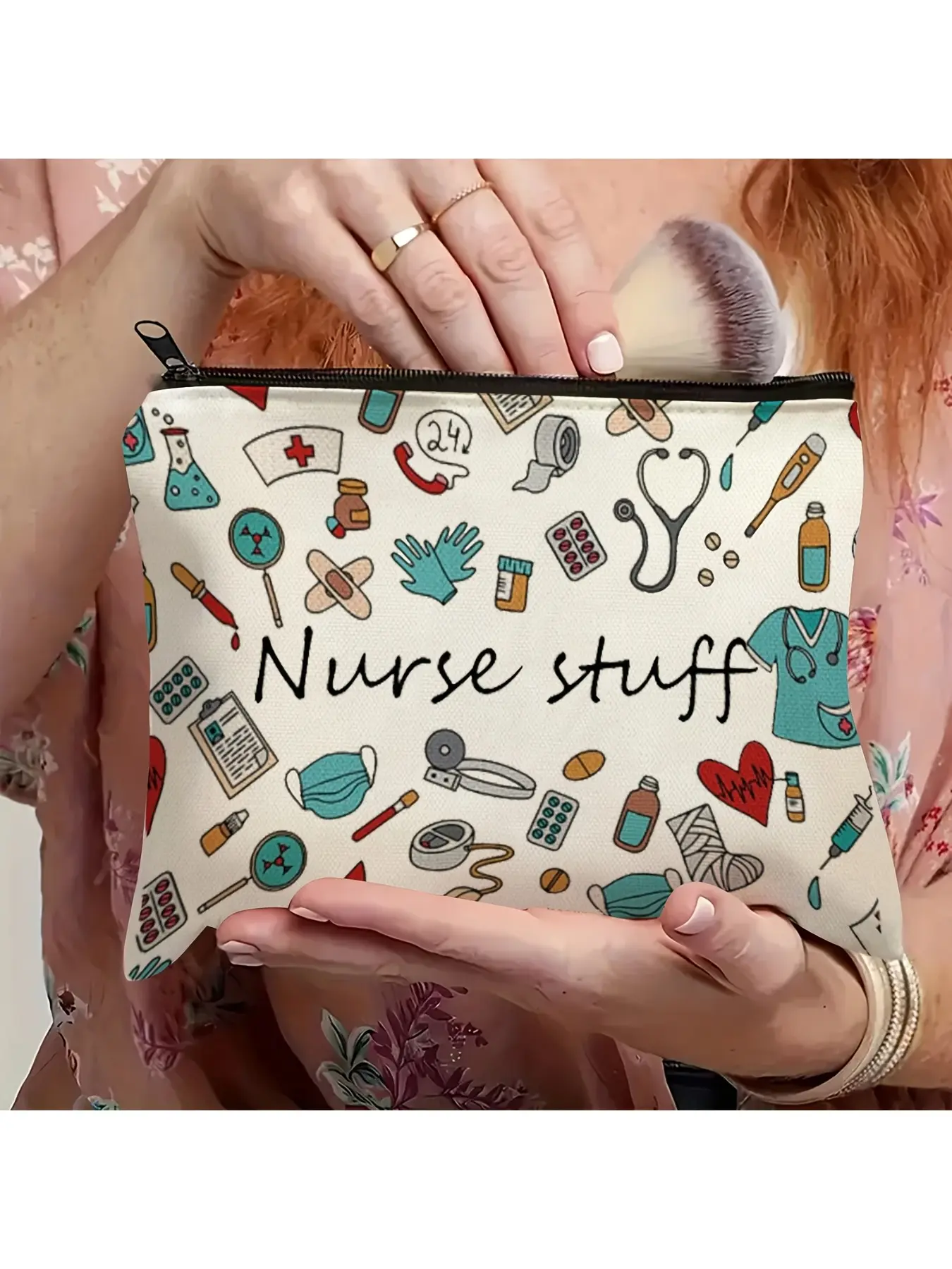 Travel Pouch for Nurses - a Bag Labeled 'Nurse Stuff', Perfect for Storing Medications, with a Humorous Touch, Featuring a Zipper for Organization, Ideal As a Gift for Him