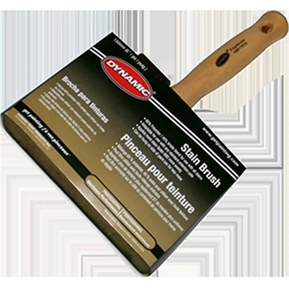 212 MAIN Dynamic HB217015 Extra Thick Stain Brush, 6 x 0.12 in., Polyester Mix Bristles, Applies Fast