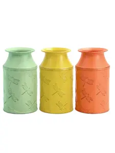 Dragonfly Metal Milk Jug Decor - 3 colors!