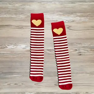 Sweetheart Stripes Knee-High Socks