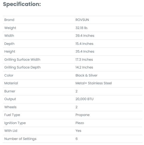 [TOP RATED - FLASH SALE] ROVSUN 2-Burner 20000 BTU Portable Rolling Propane Outdoor Griddle with Stand & Lid