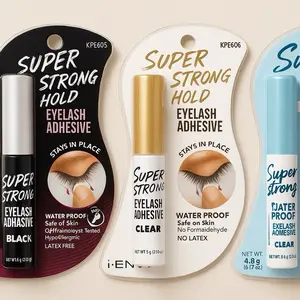 Super Strong Hold Eyelash Adhesive Waterproof Safe on Skin Hypoallergenic Latex Free