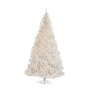 Nearly Natural 11' White Christmas Tree with 1000 LED Lights