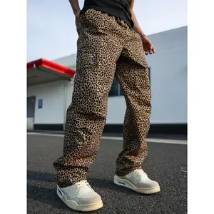 Leopard Print Cargo Pants | Streetwear Baggy Wide-Leg Bottoms