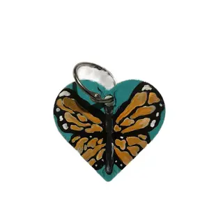 Hand Painted Wooden Keychain - Bloom (DM for Custom Designs)