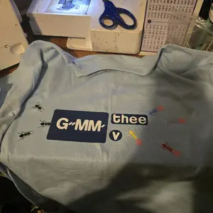 GMMTHEEV TShirt - with Ant Design and G-MM thee V Logo Comfortable Casual Wear