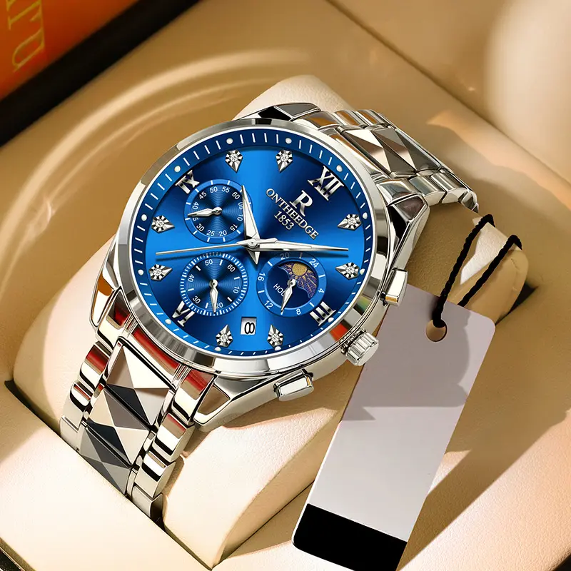 Quartz Precision Chronograph Men's Business Minimalist Watch - Essential for Office Commutes