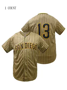 Men's & Women's American Baseball Jersey, Loose-Fit Breathable Embroidered Short Sleeve Pullover, Sports Top, Casual All-Season Wear