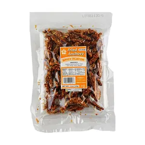 BELL&FLOWER Thai Spicy Fried Sesame Anchovies 100g - Perfect Snack for Late Night and Drinks Extra Kick Flavor
