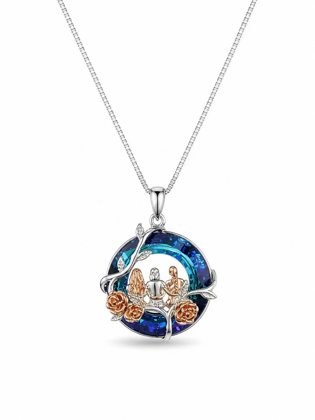 Sterling Silver Forever Together Family Necklace