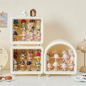 Blind box storage box Household transparent large-capacity display cabinet Living room wall-mounted plastic figure storage dust-proof display stand Organiser