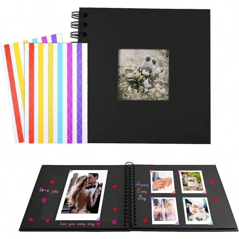 Elegant Simple Scrapbook Album, 7x7 Inch, 20 Sheets/40 Pages, Cowhide Paper, Perfect for Weddings and Birthdays, Scrapbook Supplies, Scrapbook Materials