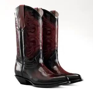 Classic Cowboy Boot Premium Leather J Toe Chameleon Finish