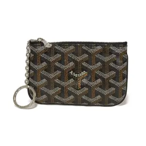Pre-owned Goyard Canvas Small Leather Goods Senat Nano Goyardine Coin Case
