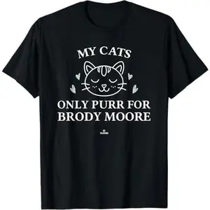 Cat Lovers for Brody Moore Prospect Baseball Fan Gear T-Shirt