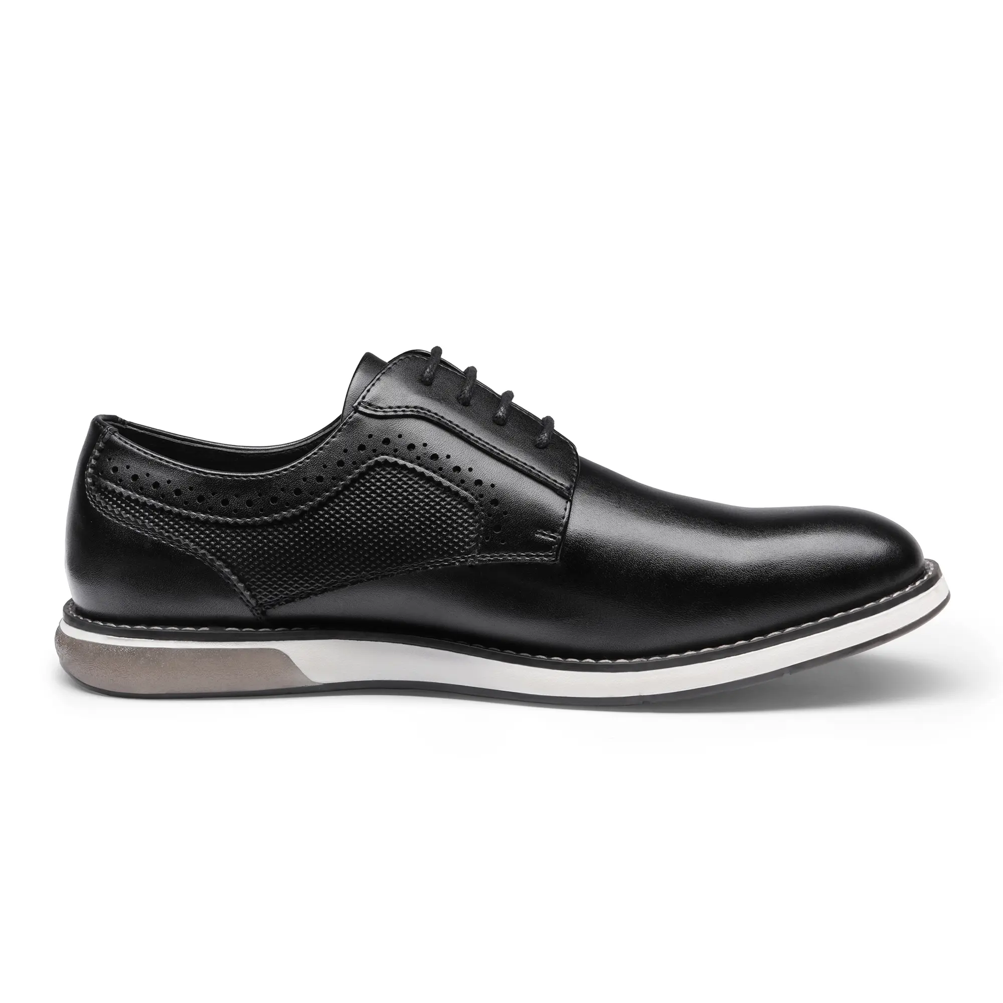 casual elegance dresses Men's Chocolate Brown Leather Sneakers  Croc Textured Casual Dress Sh