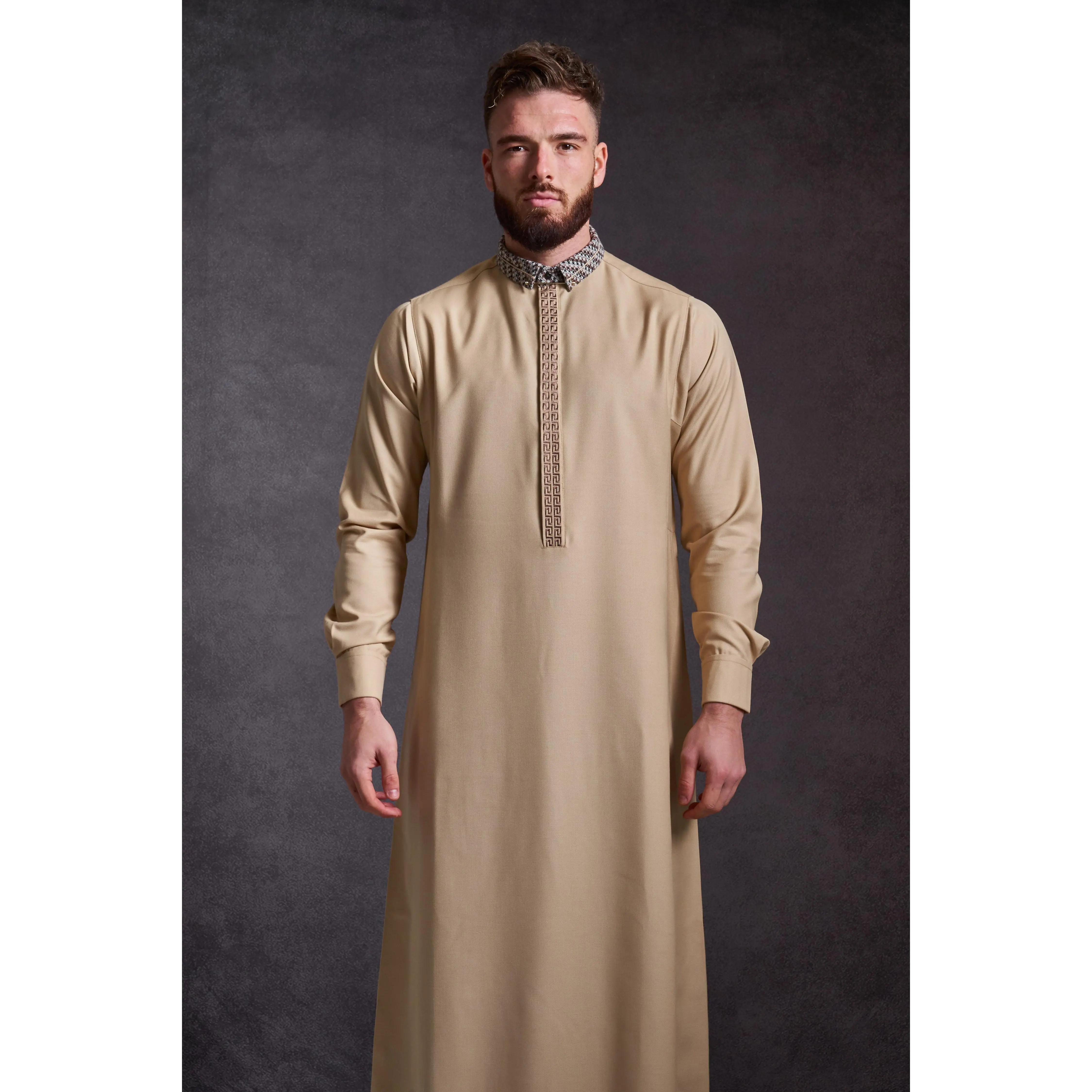 Benevolent Beige Thobe - Elegant Designer Muslim Wear from London