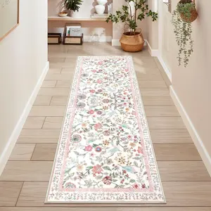 Bohemian Geometric Long Rug, Multiple Color Patterns Available, Soft Durable Washable Carpet for Home Decor, Boho Runner Rug, Indoor Outdoor Use, Boho Area Rug, Boho Floral Rug