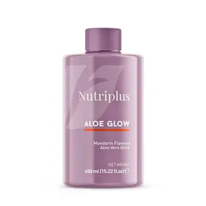 Nutriplus Aloe Glow – Mandarin Flavored Aloe Vera Drink, 450 ml