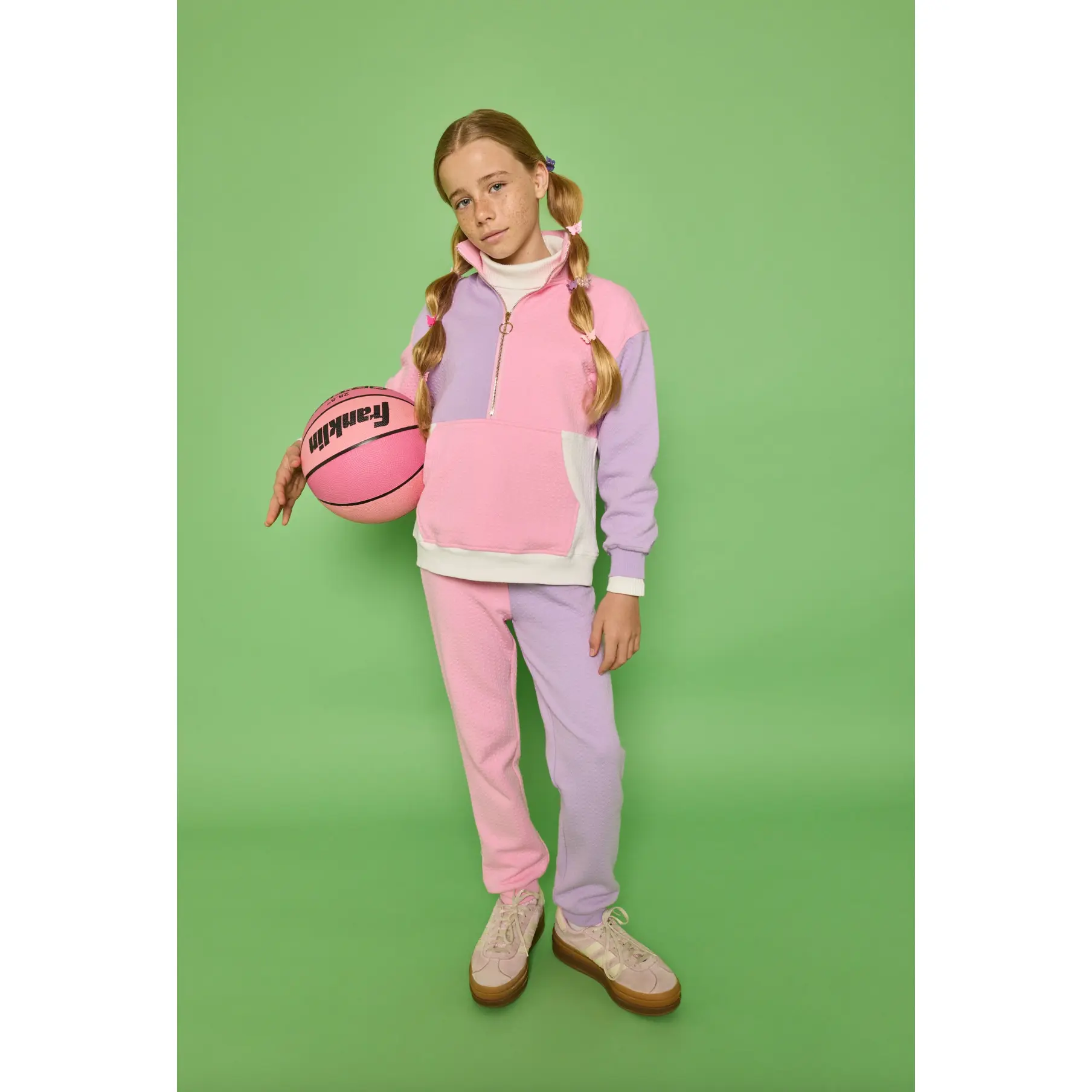 Pink & Lilac Color Block Jogger - BISBY